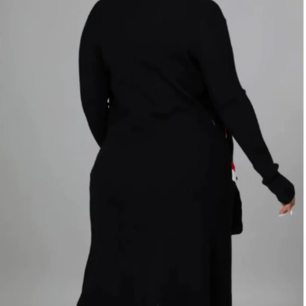 Wrapped Ribbed Long Cardigan Dress Brand New - Picture 8 of 9